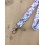 Dragonne porte badge / clés - Motif Floral Beige & Marron