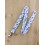 Dragonne porte badge / clés - Motif Floral Beige & Marron