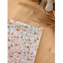 Pochette de Costume en Coton Liberty – Collection Fleurie Orange & Verte