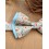 Noeud Papillon Homme en Liberty Fleuri & Sous-Nœud Satin Bleu Ciel
