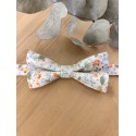 Noeud Papillon double Enfant Liberty Fleuri – Orangé, Bleu Ciel & Vert