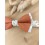 Noeud papillon terracotta – Tissu uni & sous-nœud Liberty orangé / vert
