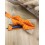 Noeud papillon double en Liberty orangé/vert