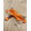 Noeud papillon double en Liberty orangé/vert