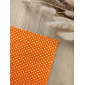 Pochette de costume orange à pois blancs