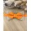 Noeud papillon double en Liberty orangé/vert
