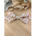 Noeud papillon double en Liberty orangé/vert
