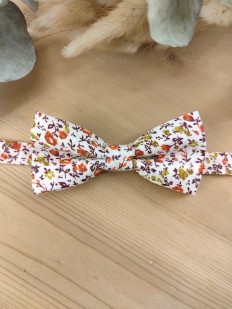 Noeud Papillon double Enfant Liberty – Orange & Vert