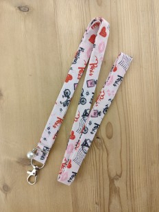 Cordon téléphone en tissu – Motif Paris