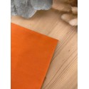 Pochette de costume en coton orange brûlée uni