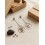 Boucles d'oreilles pendantes "Goutte d'Eau & Pampilles"