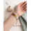 Bracelet lanière Tissu Vintage Motif Floral Rétro