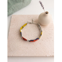 Bracelet lanière Tissu Vintage Motif Floral Rétro