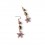 Boucles d'Oreilles Étoile de Mer en Résine & Perles Bois — Style Bohème Marin