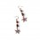 Boucles d'Oreilles Étoile de Mer en Résine & Perles Bois — Style Bohème Marin