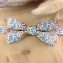 Noeud papillon homme double en tissu fleuri – Mariage champêtre
