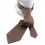 Motive 120 - Cravate moderne﻿ en soie marron d'allure vintage