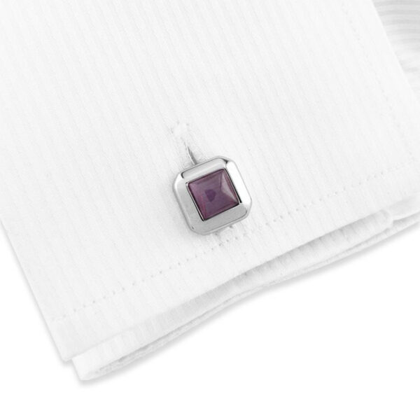 Stone 110 - Bouton de manchette en pierre naturelle