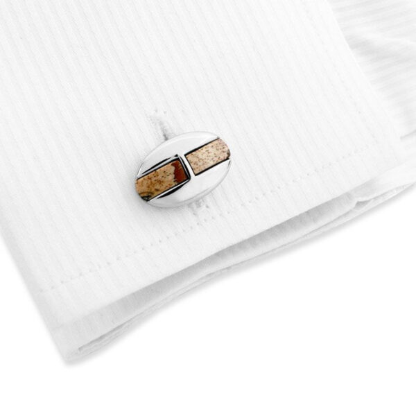 Stone 130 - Bouton de manchette en pierre naturelle