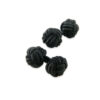 Knot 10 - Bouton de manchette en soie noire