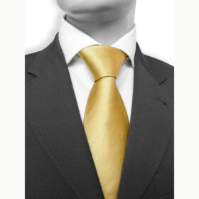 Solid 50 - Cravate en soie jaune d'or