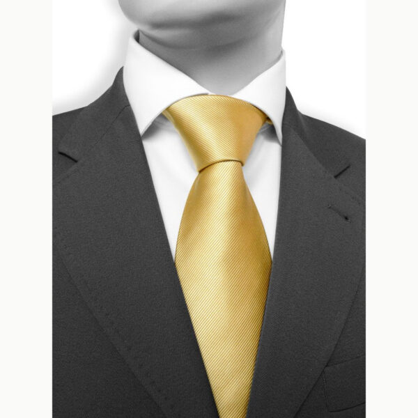 Solid 50 - Cravate en soie jaune d'or