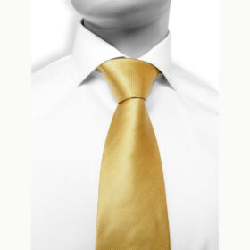 Solid 50 - Cravate en soie jaune d'or