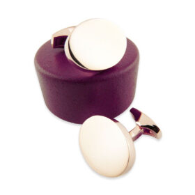 Metal 80 - Bouton de manchette ovale en dorure rose