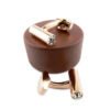 Crystal 80 - Bouton de manchette dorure rose et cristal blanc