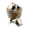 Stone 200 - Bouton de manchette en pierre couleur bronze