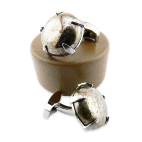 Stone 200 - Bouton de manchette en pierre couleur bronze