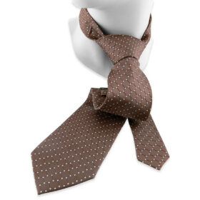 Motive 120 - Cravate moderne﻿ en soie marron d'allure vintage