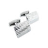 Metal 130 - Bouton de manchette en métal à pointes de diamant.