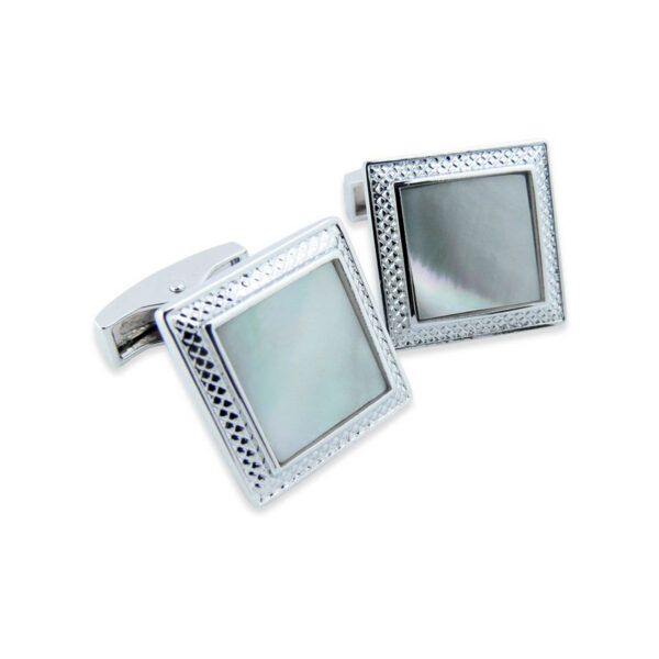 Stone 290 - Bouton de manchette en nacre naturelle