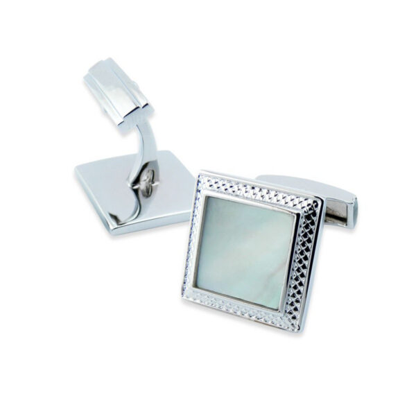 Stone 290 - Bouton de manchette en nacre naturelle