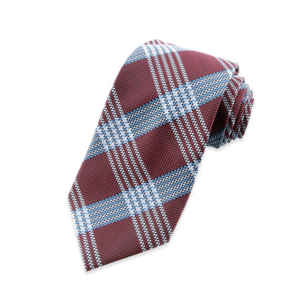 Check 105 - Cravate à motif tricolore carreaux d'inspiration Tartan