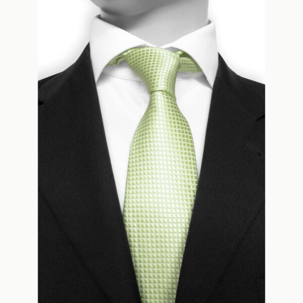 Solid 35 - Cravate unie de couleur vert pistache pâle