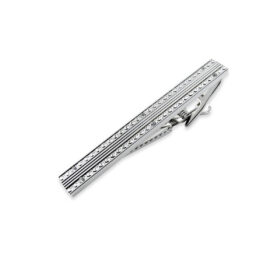Pince à cravate paqué Rhodium