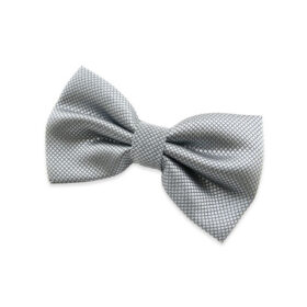 Nœud﻿ papillon gris en Soie Coréenne nattée