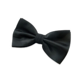Nœud﻿ papillon noir en Soie Coréenne nattée