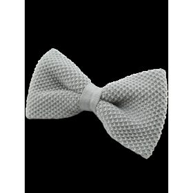 Noeud papillon Tricot Gris clair