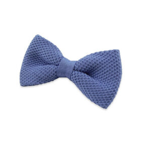Noeud papillon Tricot Bleu Azur