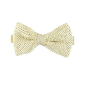 Noeud papillon Tricot Ivoire