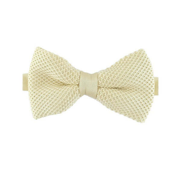 Noeud papillon Tricot Ivoire