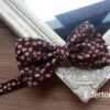 Noeud papillon Bordeaux à fleurs