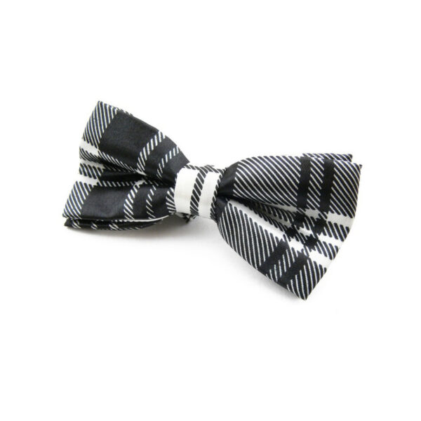 Nœud papillon Enfant à carreaux bleu noir et blanc
