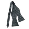 Noeud papillon Noir Pois gris