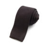 Cravate tricot marron foncé