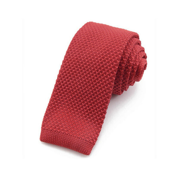 Cravate tricot rouge