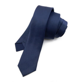 Cravate slim bleu marine